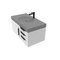 Castello Usa Thames 36-inch White Vanity Set with Gray Top and Black Handles CB-MC-36W-BL-20146-GR - alternate 2